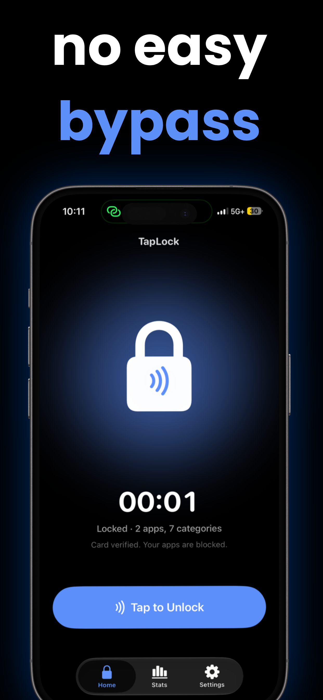 No easy bypass — apps locked with a countdown until the block lifts.
